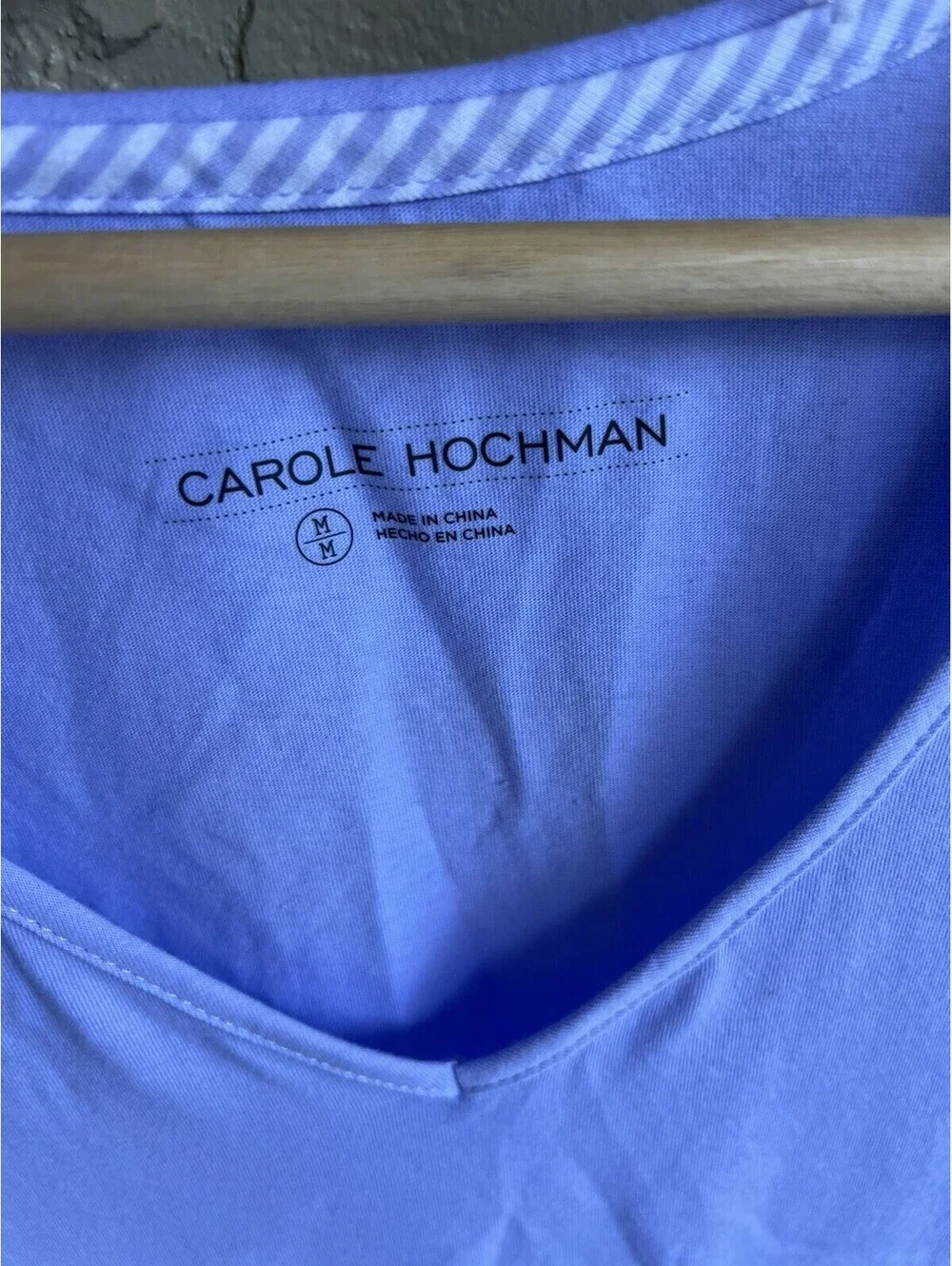 Carole Hochman Size M Light Purple V Neck Sleeveless Pajama Top Cotton.
